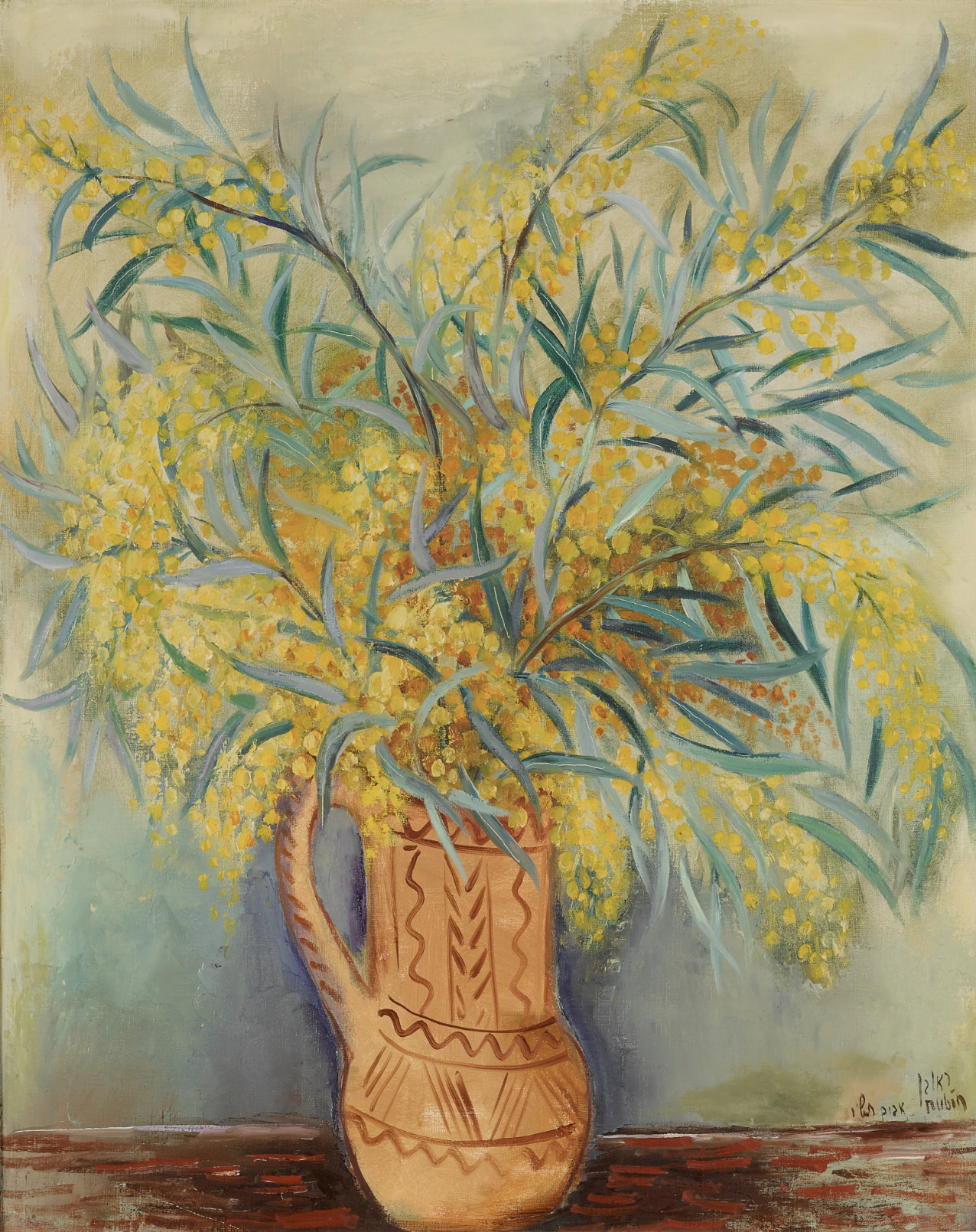 rubin, reuven mimosas in an a still life sotheby's n09638lot9mkxcen