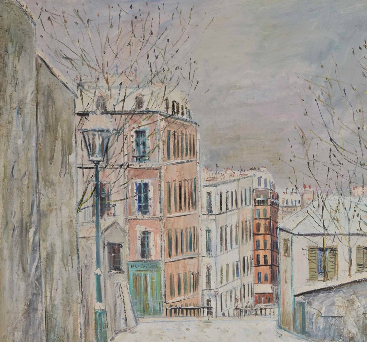 Maurice Utrillo: La rue du Mont-Cenis sous la neige (1935) – At 
